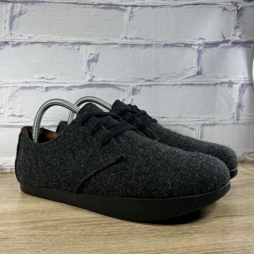 Kalso Earth Shoes Faroe Lokah Grey Wool Lace Up Shoes Women's 9.5 Negative Heel